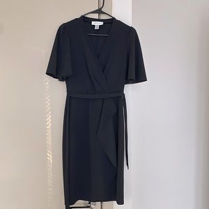 Donna Morgan Tie Dress (Dark Navy / Black)